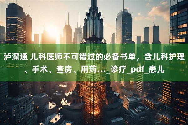 泸深通 儿科医师不可错过的必备书单，含儿科护理、手术、查房、用药…_诊疗_pdf_患儿