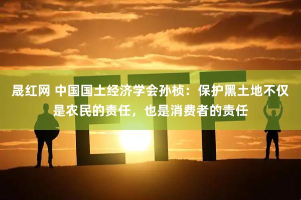 晟红网 中国国土经济学会孙桢：保护黑土地不仅是农民的责任，也是消费者的责任