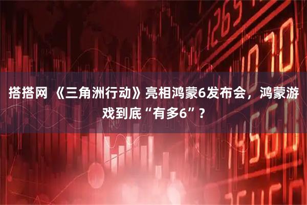 搭搭网 《三角洲行动》亮相鸿蒙6发布会，鸿蒙游戏到底“有多6”？