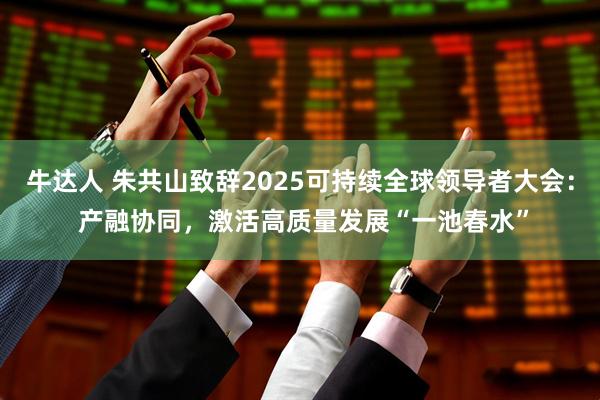 牛达人 朱共山致辞2025可持续全球领导者大会: 产融协同,激活高质量发展“一池春水”